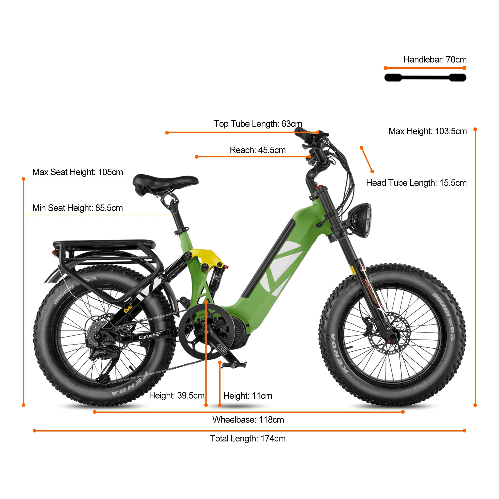 Cyrusher Quest, Mid-Drive Step-Thru vélo électrique