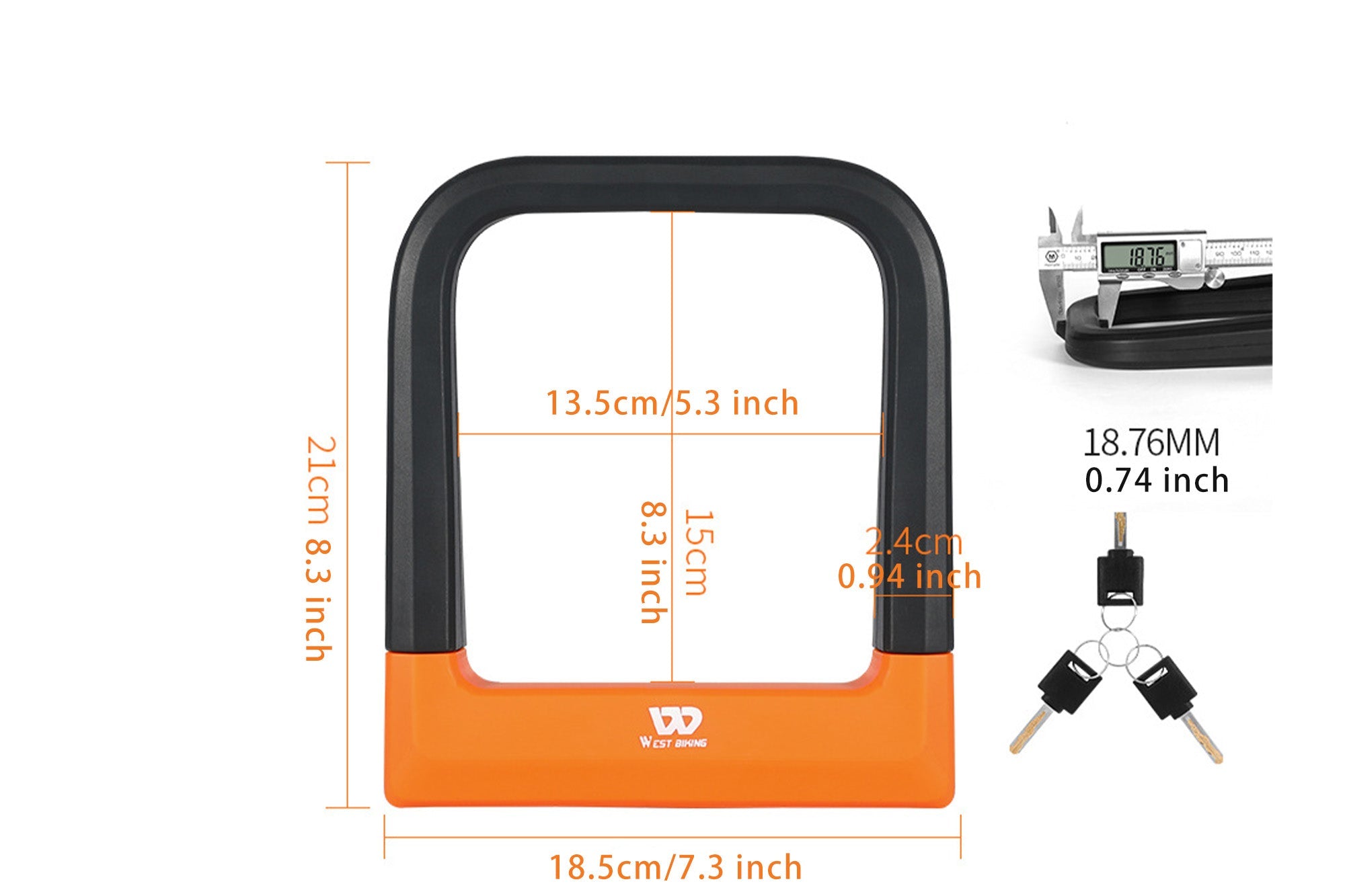 U Lock Plus pour pneus larges compatible avec tous les modèles(Précommande)
