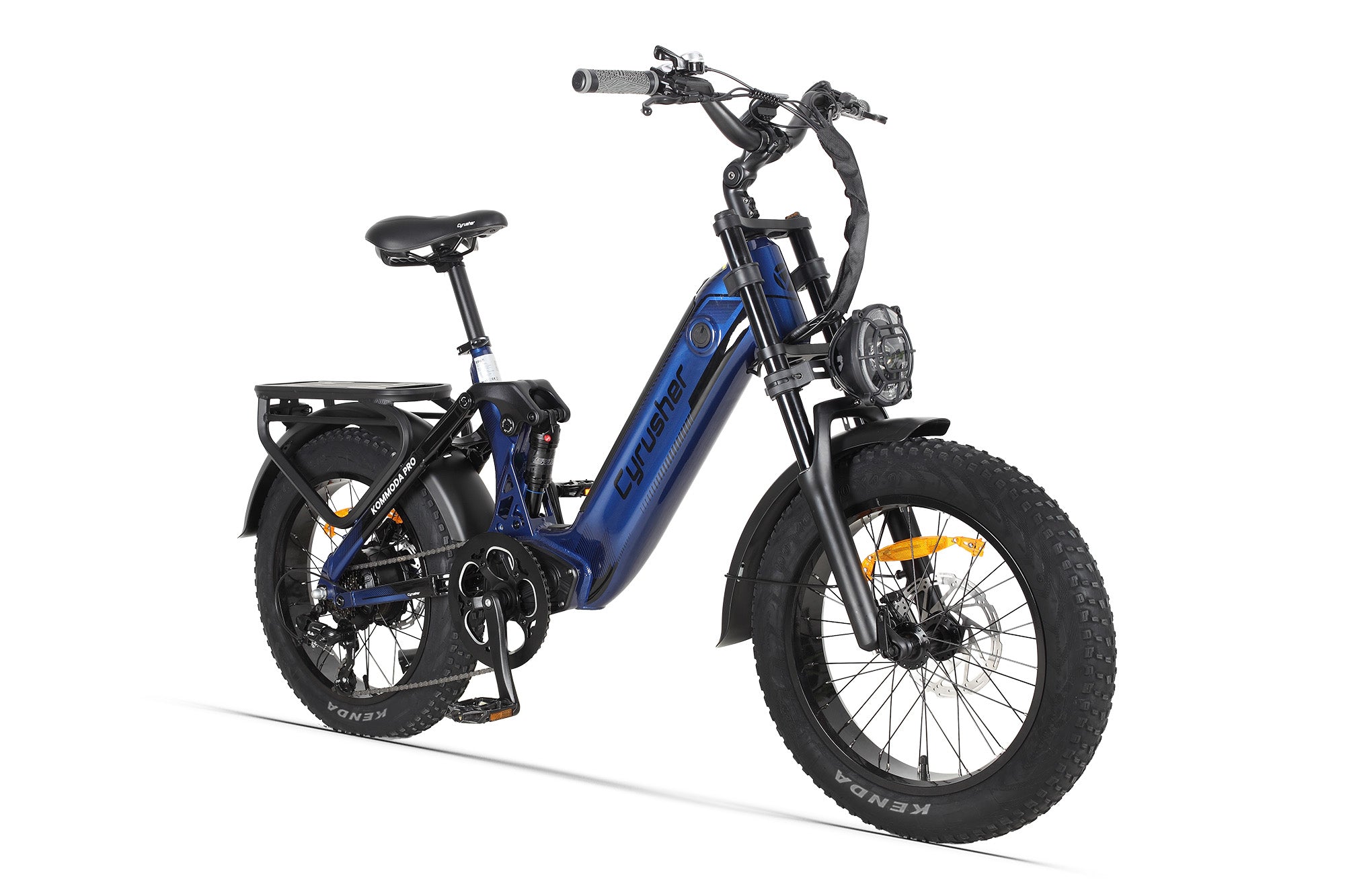 Cyrusher Kommoda Pro - gros pneus fat et suspension en situation de test