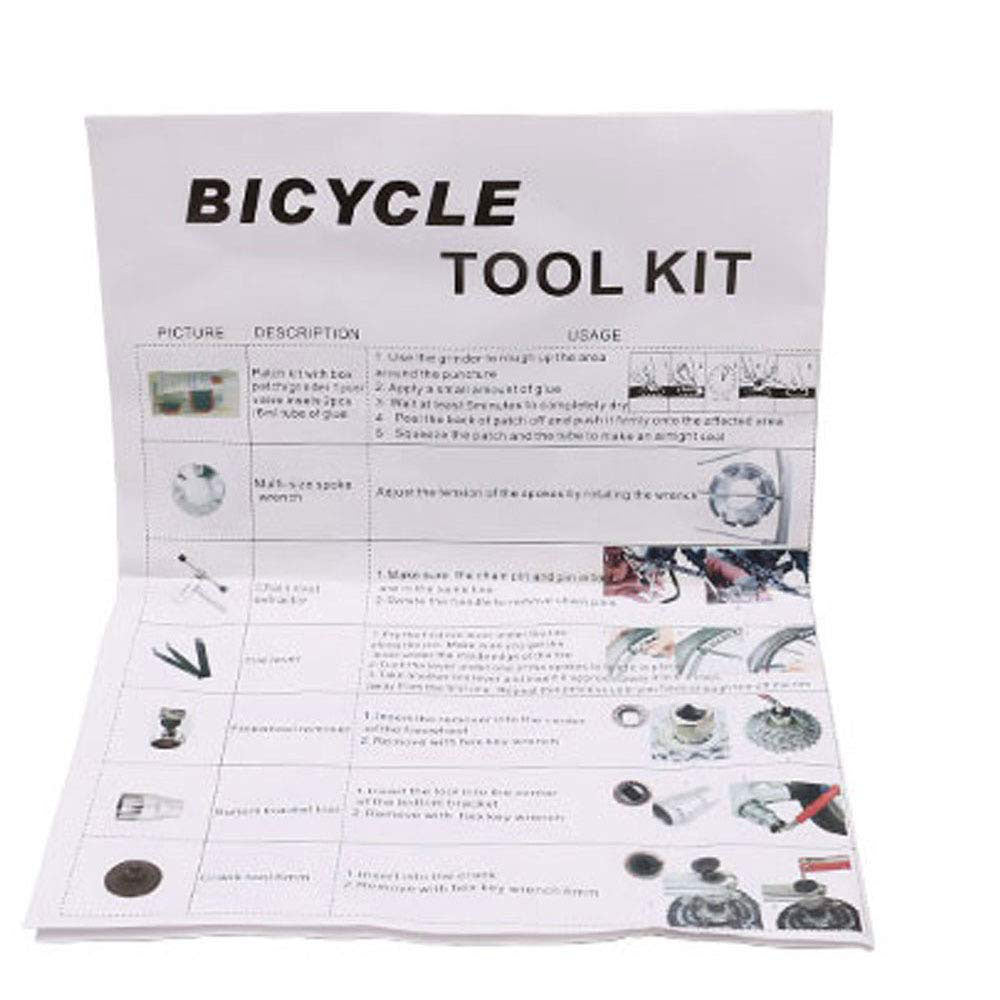 Kit d'outils de réparation de vélo